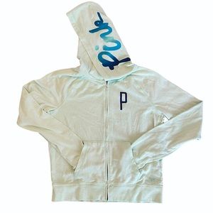 PINK By VS Mint Green Zip-up Sweater